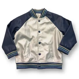 Boys First Impressions Size 24 Months Blue & Silver Button Up Jacket