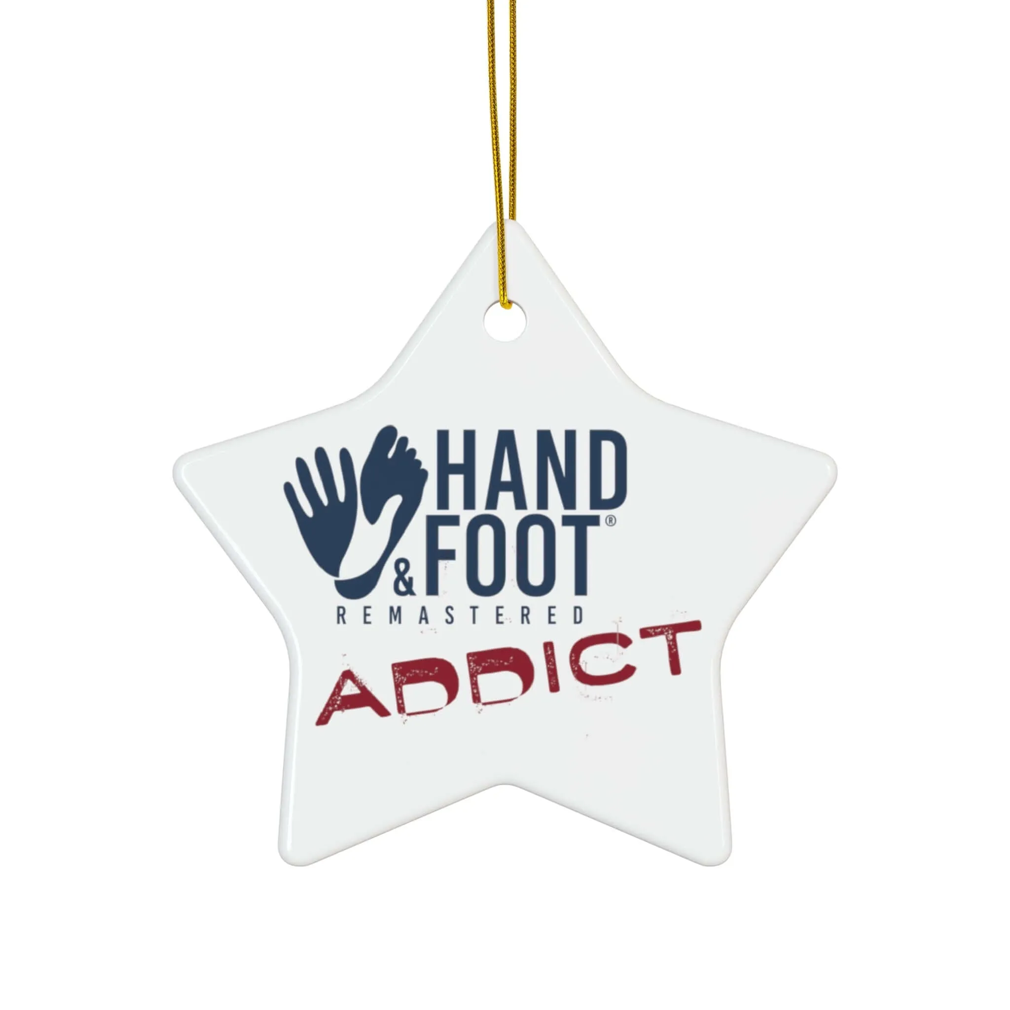 Hand & Foot Addict Ceramic Ornament, 3 Shapes