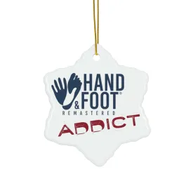 Hand & Foot Addict Ceramic Ornament, 3 Shapes