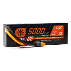 Spektrum 5000mAh 2S 7.4V Smart G2 LiPo 100C; IC3 SPMX52S100H3