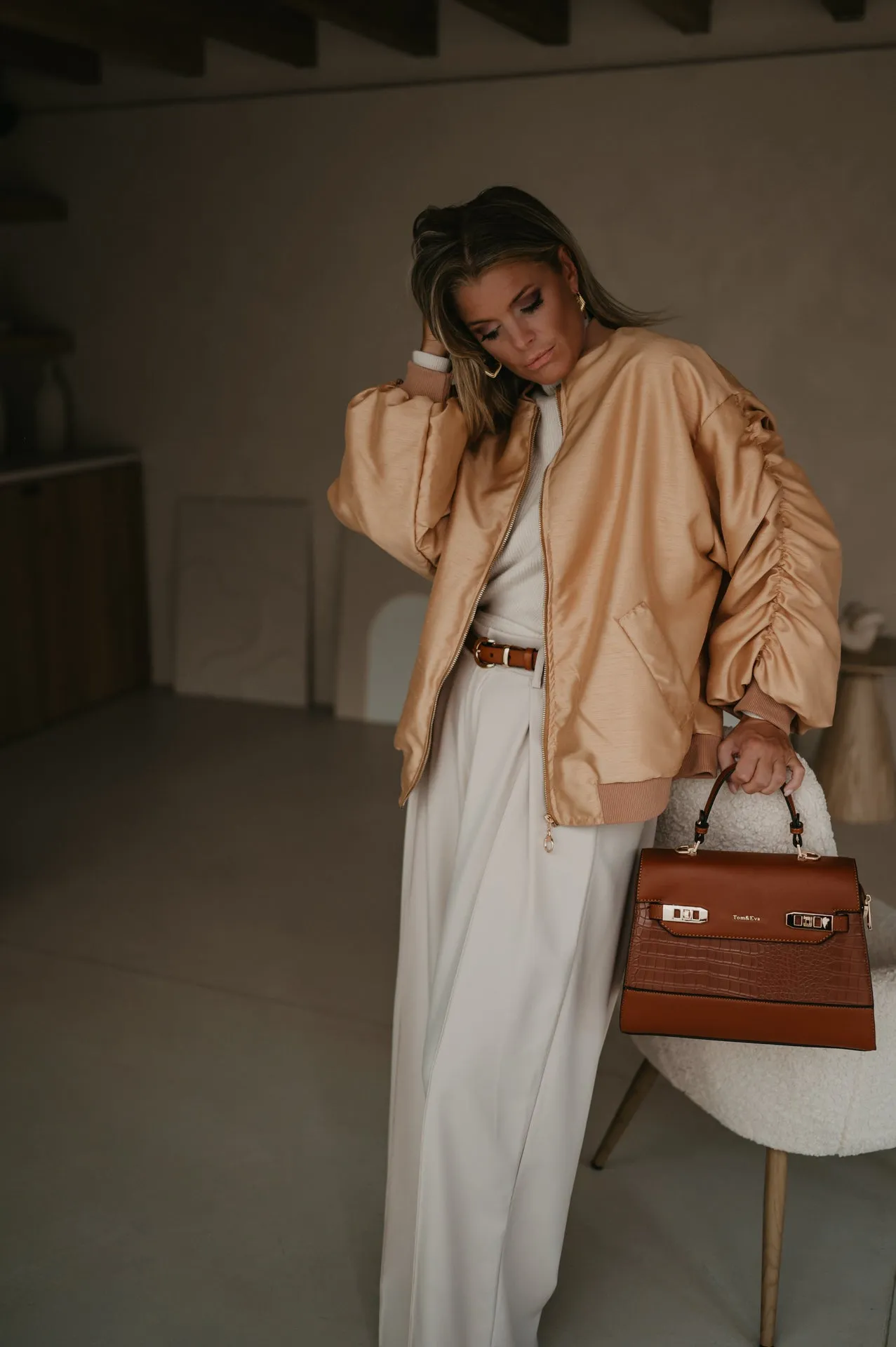 Titolo bomber jacket I Gold