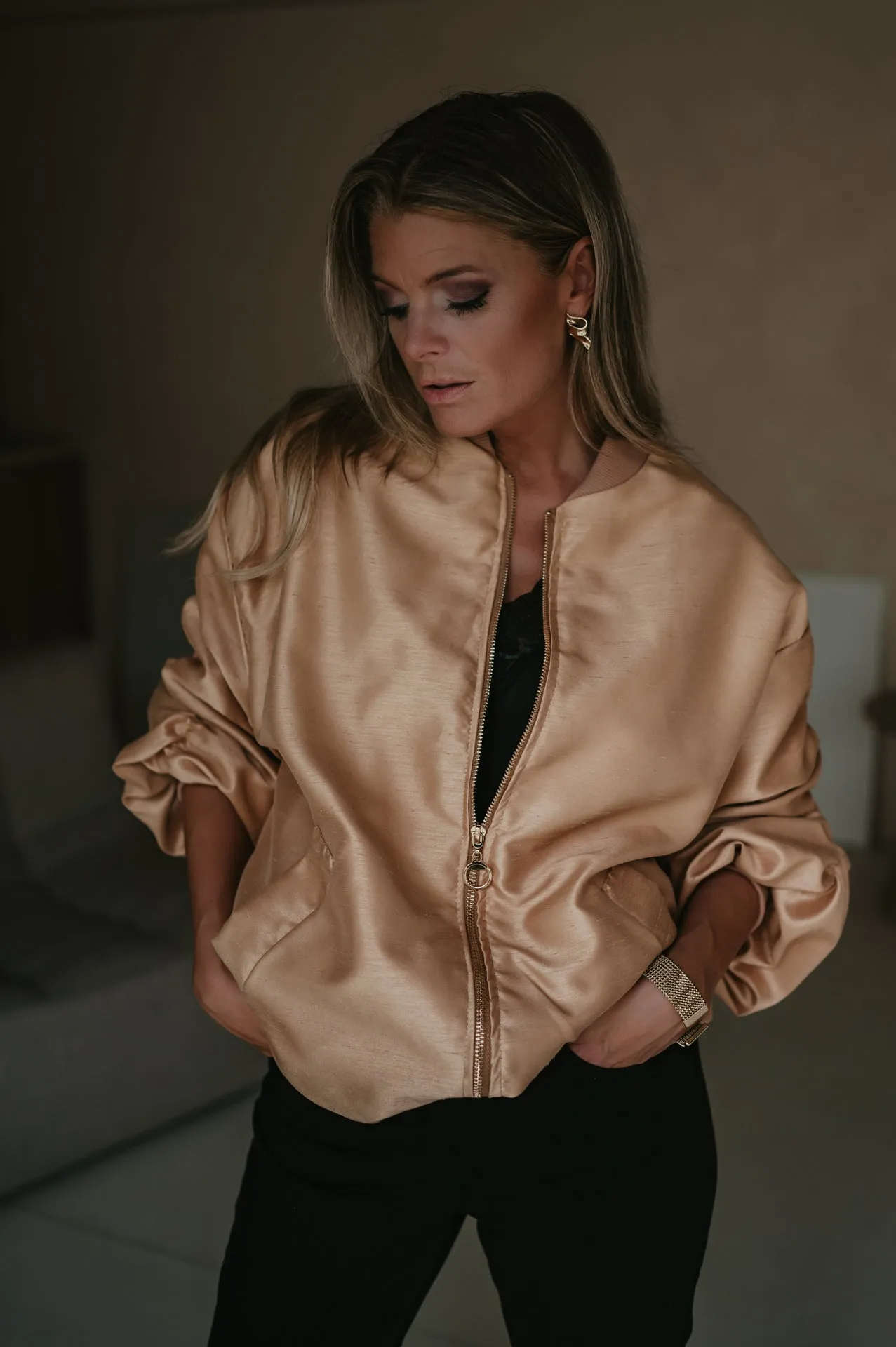 Titolo bomber jacket I Gold