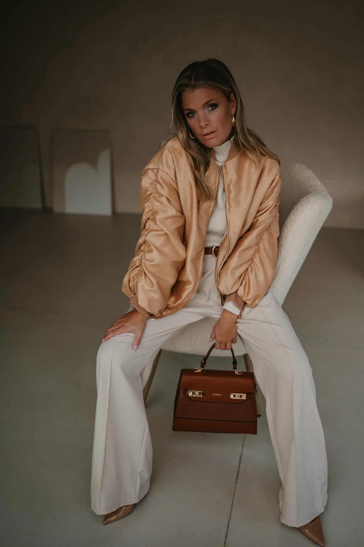 Titolo bomber jacket I Gold