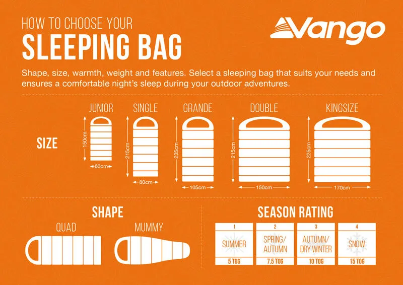Vango Stellar Grande Sleeping Bag Black